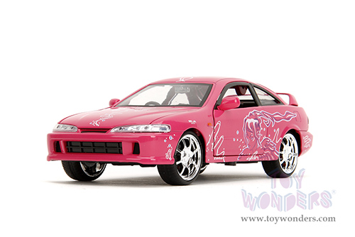 Jada Toys Fast & Furious - Mia's Acura Integra Type R with Suki's Graphics "Remix" (1995, 1/24 scale diecast model car, Pink) 35876