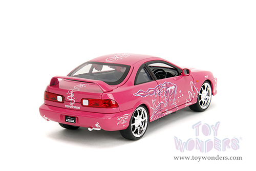 Jada Toys Fast & Furious - Mia's Acura Integra Type R with Suki's Graphics "Remix" (1995, 1/24 scale diecast model car, Pink) 35876