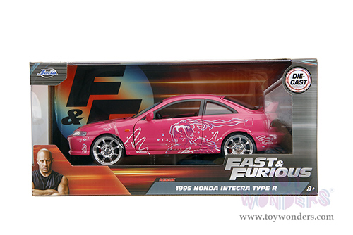 Jada Toys Fast & Furious - Mia's Acura Integra Type R with Suki's Graphics "Remix" (1995, 1/24 scale diecast model car, Pink) 35876