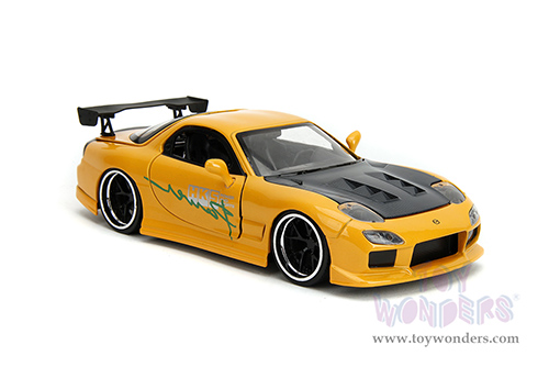 Jada Toys JDM Tuners™- Mazda RX-7 "HKS Power" (1993, 1/24, diecast model car, Yellow) 35957
