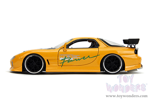 Jada Toys JDM Tuners™- Mazda RX-7 "HKS Power" (1993, 1/24, diecast model car, Yellow) 35957