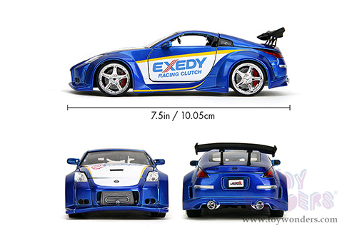 Jada Toys JDM Tuners™ - Nissan 350Z "Exedy Racing Clutch" (2003, 1/24, diecast model car, Candy Blue/White) 35959