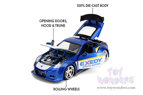 Jada Toys JDM Tuners™ - Nissan 350Z "Exedy Racing Clutch" (2003, 1/24, diecast model car, Candy Blue/White) 35959