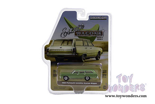 Greenlight - Estate Wagons Series 6 | Plymouth Satellite Station Wagon (1968, 1/64 scale diecast model car, Sea Mist Green) 36010B/48