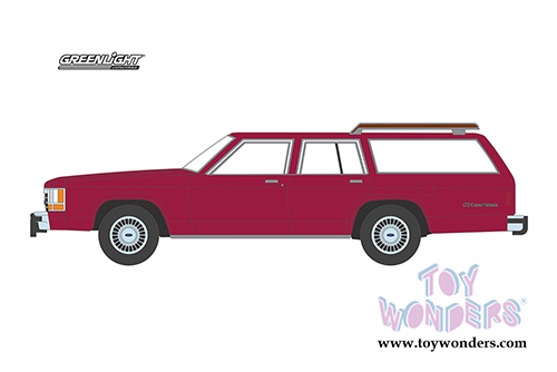 Greenlight - Estate Wagons Series 6 | Ford LTD Crown Victoria Wagon (1989, 1/64 scale diecast model car, Currant Red/Woodgrain) 36010F/48