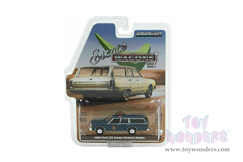 Greenlight - Estate Wagons Series 7 | Ford LTD Crown Victoria Wagon "Indianapolis Metropolitan Police Department" (Indiana) (1984, 1/64 scale diecast model car, Dark Blue) 36040F/48