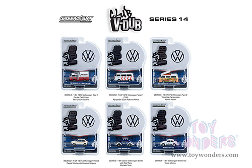 Greenlight - Club Vee-Dub Series 14 (1/64 scale diecast model car, Asstd.) 36050/48