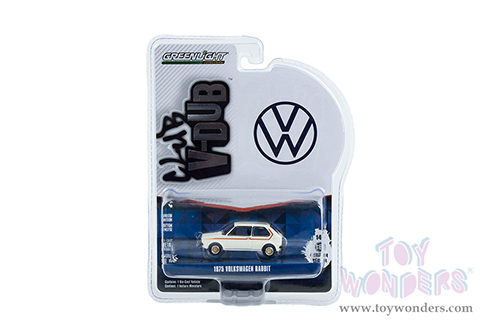  Greenlight - Club Vee-Dub Series 14 | Volkswagen Rabbit (1975, 1/64 scale diecast model car, Pastel White/Custom Stripes) 36050D/48