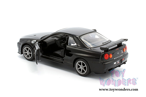Tayumo - Nissan Skyline GT-R34 V Spec II (1/36 scale diecast model car, Black) 36115210