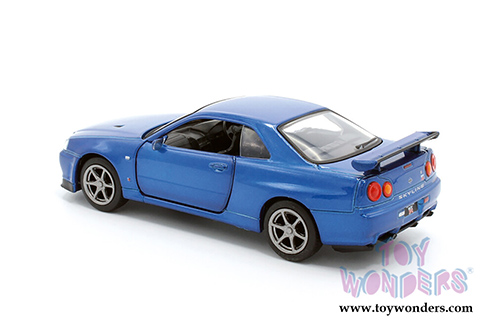 Tayumo - Nissan Skyline GT-R34 V Spec II (1/36 scale diecast model car, Blue) 36115211