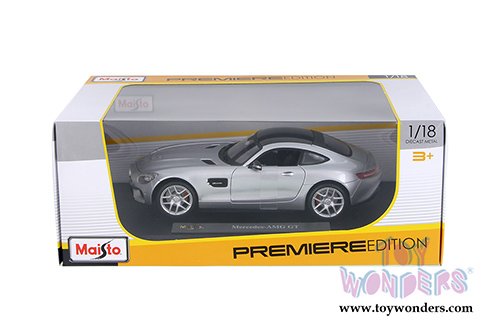Maisto Premiere - Mercedes-Benz AMG GT Hardtop (1/18 scale diecast model car, Silver) 36204SV