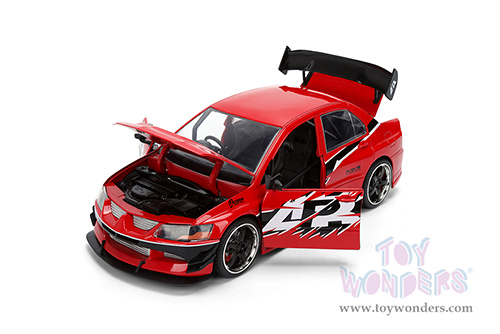 Jada Toys Fast & Furious - Sean's Mitsubishi Lancer Evolution IX  - 25th Anniversary series (1/24 scale diecast model car, Glossy Red) 36208