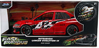 Jada Toys Fast & Furious - Sean's Mitsubishi Lancer Evolution IX  - 25th Anniversary series (1/24 scale diecast model car, Glossy Red) 36208; 