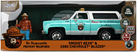 Jada Toys - Hollywood Rides | Chevrolet® Blazer with Smokey Bear™ Diecast Figure (1980, 1/24, diecast model car, Light Green) 36294