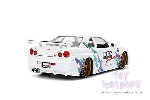 Jada Toys JDM Tuners™ - Nissan Skyline GT-R (R34) "HKS Power" (2002, 1/24, diecast model car, White) 36339