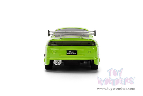 Jada Toys Fast & Furious - Brian's Mitsubishi Eclipse Damaged Version (1/32 scale diecast model car, Glossy Green) 36356