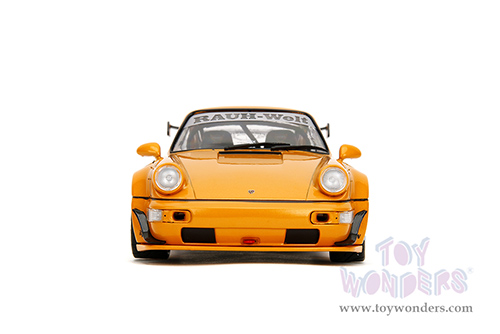 Jada Toys Pink Slips - Porsche RWB Body Kit Hibiki with Display Base (2016, 1/18 scale diecast model car, Glossy Orange) 36383