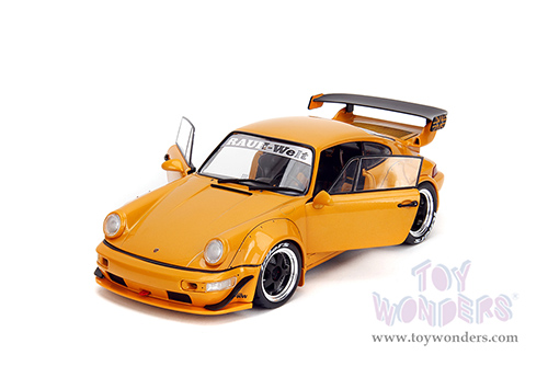 Jada Toys Pink Slips - Porsche RWB Body Kit Hibiki with Display Base (2016, 1/18 scale diecast model car, Glossy Orange) 36383