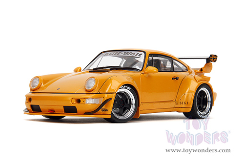Jada Toys Pink Slips - Porsche RWB Body Kit Hibiki with Display Base (2016, 1/18 scale diecast model car, Glossy Orange) 36383