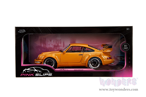 Jada Toys Pink Slips - Porsche RWB Body Kit Hibiki with Display Base (2016, 1/18 scale diecast model car, Glossy Orange) 36383