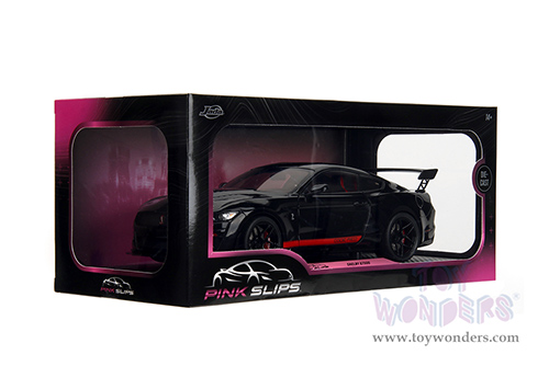 Jada Toys Pink Slips - Ford Shelby® GT500® "Code Red" with Display Base (2022, 1/18 scale diecast model car, Black) 36385