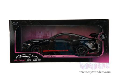 Jada Toys Pink Slips - Ford Shelby® GT500® "Code Red" with Display Base (2022, 1/18 scale diecast model car, Black) 36385