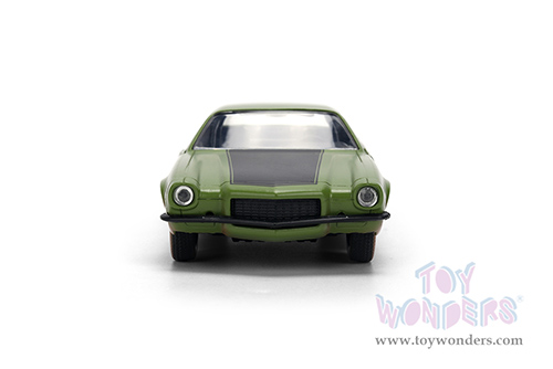 Jada Toys Fast & Furious - Chevrolet® Camaro® "F-Bomb" Dirty Version (1973, 1/32 scale diecast model car, Matte Green) 36393