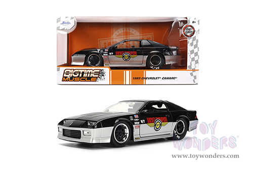 Jada Toys Bigtime Muscle - Chevrolet® Camaro® Z28 "Mickey Thompson" (1985, 1/24 scale diecast model car, Black/Silver) 36454