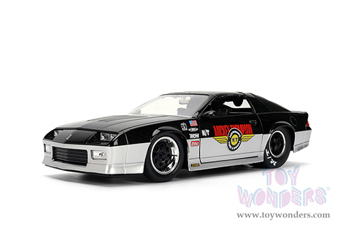 Jada Toys Bigtime Muscle - Chevrolet® Camaro® Z28 "Mickey Thompson" (1985, 1/24 scale diecast model car, Black/Silver) 36454