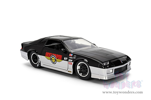 Jada Toys Bigtime Muscle - Chevrolet® Camaro® Z28 "Mickey Thompson" (1985, 1/24 scale diecast model car, Black/Silver) 36454