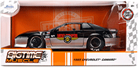 Jada Toys Bigtime Muscle - Chevrolet® Camaro® Z28 "Mickey Thompson" (1985, 1/24 scale diecast model car, Black/Silver) 36454
