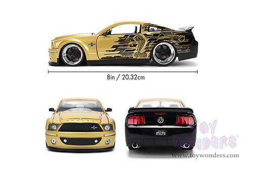 Jada Toys Bigtime Muscle - Ford Mustang Shelby® GT-500KR™ (2008, 1/24 scale diecast model car, Gold/Black) 36462