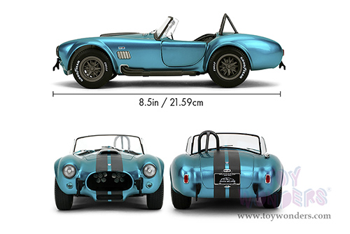 Jada Toys Pink Slips - Shelby® Cobra 427 MK2 with Display Base (1/18 scale diecast model car, Candy Teal) 36467