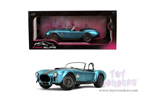 Jada Toys Pink Slips - Shelby® Cobra 427 MK2 with Display Base (1/18 scale diecast model car, Candy Teal) 36467