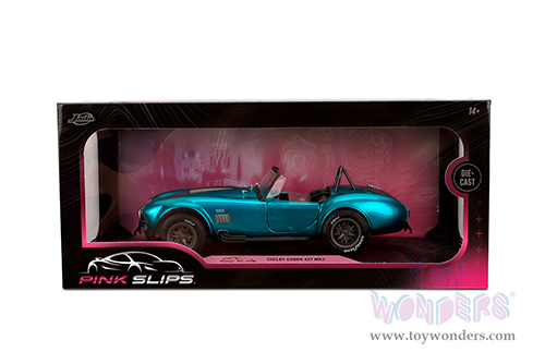 Jada Toys Pink Slips - Shelby® Cobra 427 MK2 with Display Base (1/18 scale diecast model car, Candy Teal) 36467