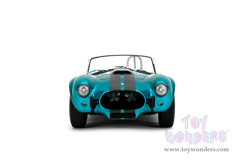 Jada Toys Pink Slips - Shelby® Cobra 427 MK2 with Display Base (1/18 scale diecast model car, Candy Teal) 36467