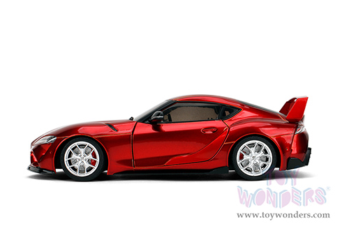 Jada Toys Pink Slips - Toyota GR Supra with Display Base (1/18 scale diecast model car, Candy Red) 36468