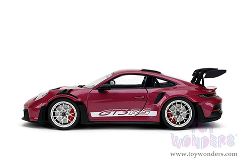 Jada Toys Pink Slips - Porsche 911 GT3 RS with Display Base (1/18 scale diecast model car, Cabernet) 36469