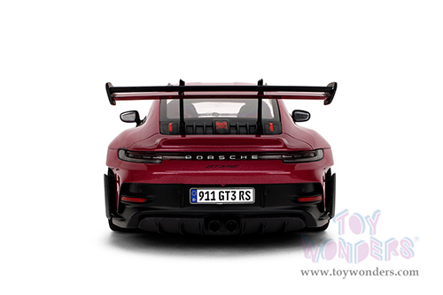 Jada Toys Pink Slips - Porsche 911 GT3 RS with Display Base (1/18 scale diecast model car, Cabernet) 36469