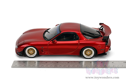 Jada Toys Pink Slips - Mazda RX7 Type RS (FD3S) with Display Base (1/18 scale diecast model car, Candy Red) 36471