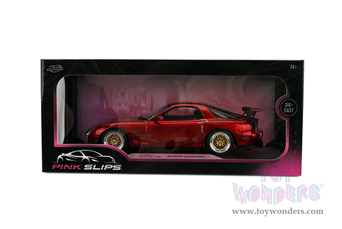 Jada Toys Pink Slips - Mazda RX7 Type RS (FD3S) with Display Base (1/18 scale diecast model car, Candy Red) 36471