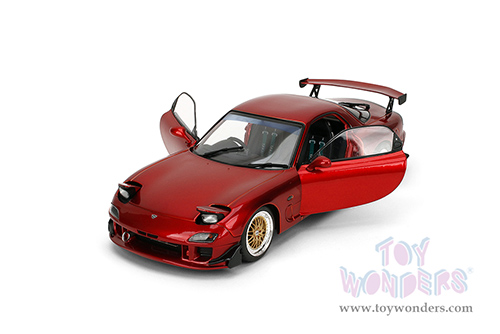 Jada Toys Pink Slips - Mazda RX7 Type RS (FD3S) with Display Base (1/18 scale diecast model car, Candy Red) 36471