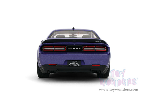 Jada Toys Pink Slips - Dodge Challenger SRT Demon with Display Base (1/18 scale diecast model car, Purple/Black) 36473