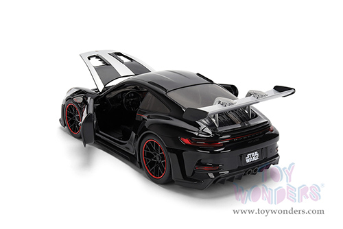 Jada Toys - Hollywood Rides |  Porsche 911 GT3 RS (992) with Darth Vader™ Diecast Figure "Star Wars" (1/24, diecast model car, Black/Silver) 36477