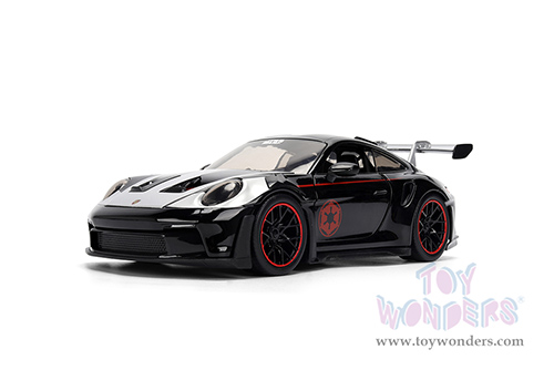 Jada Toys - Hollywood Rides |  Porsche 911 GT3 RS (992) with Darth Vader™ Diecast Figure "Star Wars" (1/24, diecast model car, Black/Silver) 36477