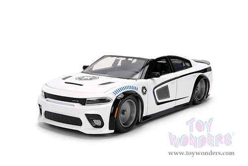 Jada Toys - Hollywood Rides |  Dodge Charger SRT Hellcat with Stormtrooper™ Diecast Figure "Star Wars" (2021, 1/24, diecast model car, White) 36478