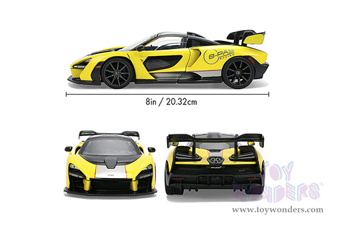 Jada Toys Hyper-Spec - McLaren Senna "8-PAS Racing" (1/24, diecast model car, Yellow/Black) 36484