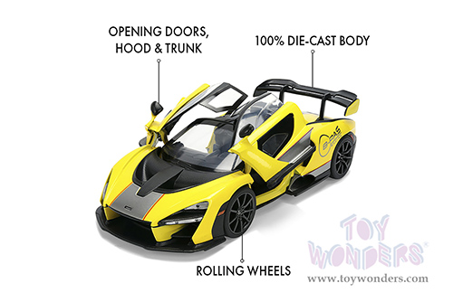 Jada Toys Hyper-Spec - McLaren Senna "8-PAS Racing" (1/24, diecast model car, Yellow/Black) 36484