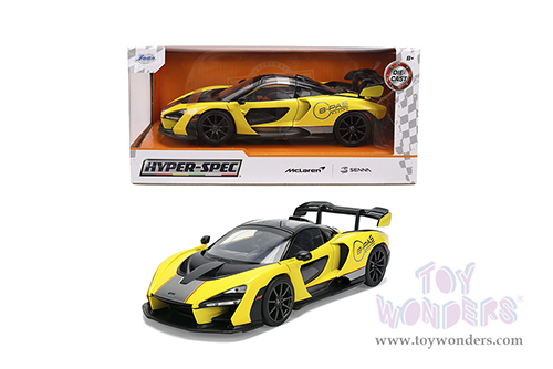 Jada Toys Hyper-Spec - McLaren Senna "8-PAS Racing" (1/24, diecast model car, Yellow/Black) 36484