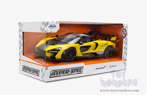 Jada Toys Hyper-Spec - McLaren Senna "8-PAS Racing" (1/24, diecast model car, Yellow/Black) 36484